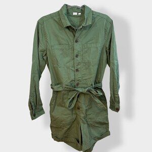GAP Long Sleeve‎ Playsuit Sage Green 2